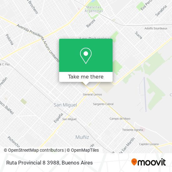 Ruta Provincial 8 3988 map