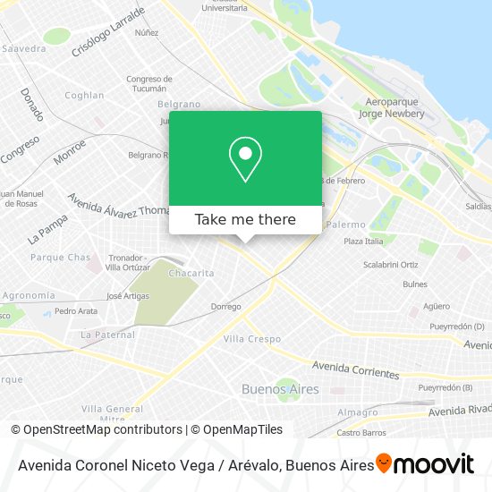 Mapa de Avenida Coronel Niceto Vega / Arévalo