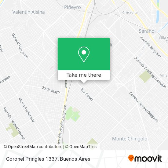 Coronel Pringles 1337 map