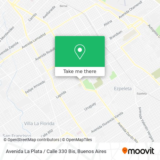 Mapa de Avenida La Plata / Calle 330 Bis