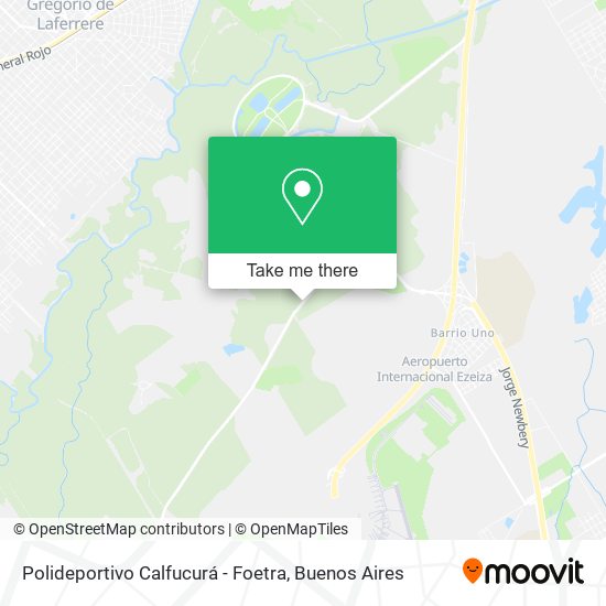 Mapa de Polideportivo Calfucurá - Foetra