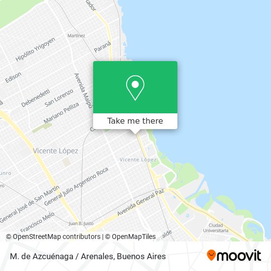 M. de Azcuénaga / Arenales map