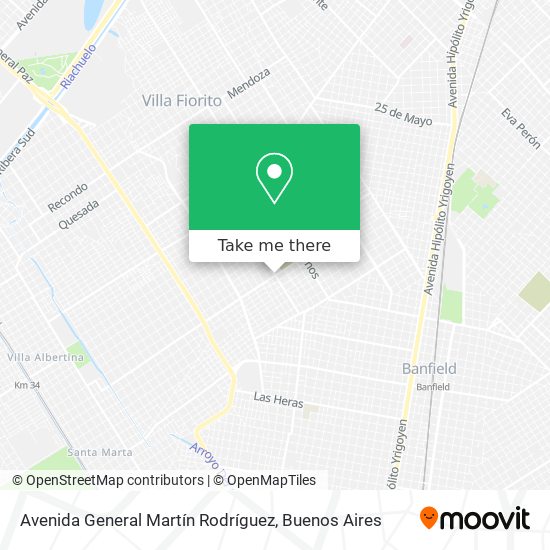 Mapa de Avenida General Martín Rodríguez