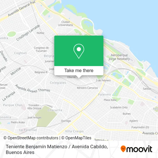 Mapa de Teniente Benjamín Matienzo / Avenida Cabildo