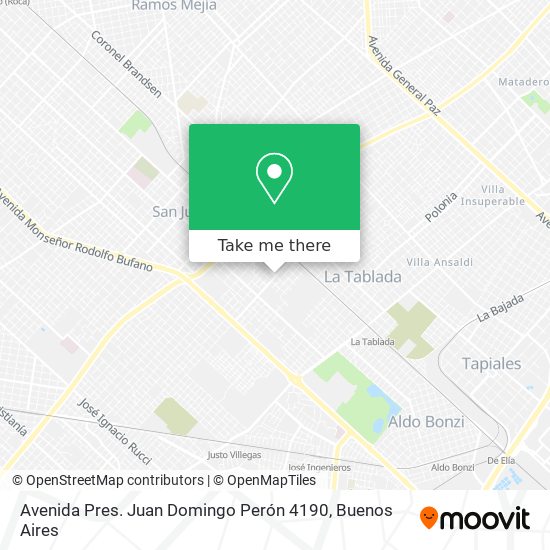 Avenida Pres. Juan Domingo Perón 4190 map