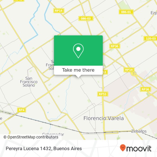 Pereyra Lucena 1432 map