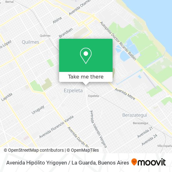 Mapa de Avenida Hipólito Yrigoyen / La Guarda