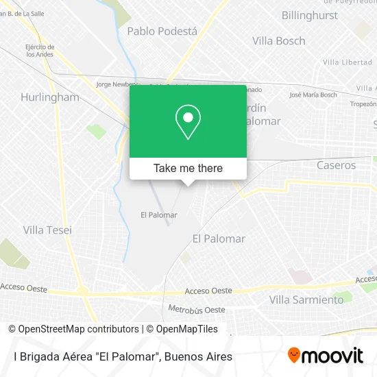 Mapa de I Brigada Aérea "El Palomar"