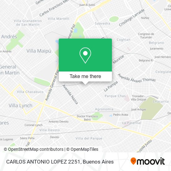 Mapa de CARLOS ANTONIO LOPEZ 2251