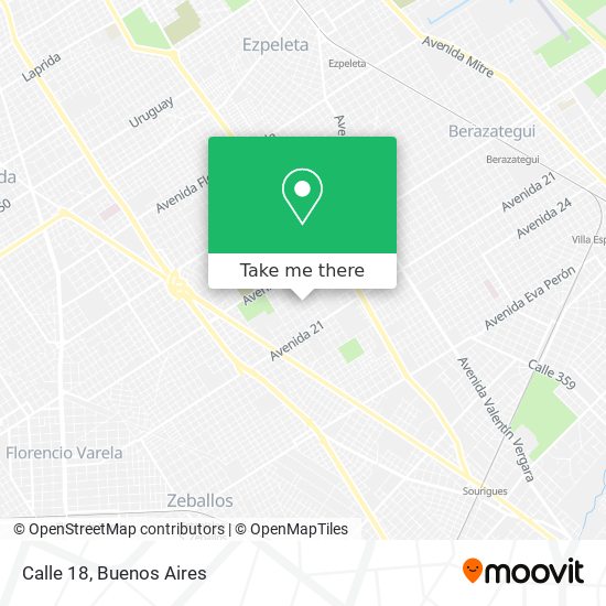 Calle 18 map