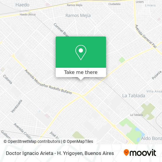 Mapa de Doctor Ignacio Arieta - H. Yrigoyen