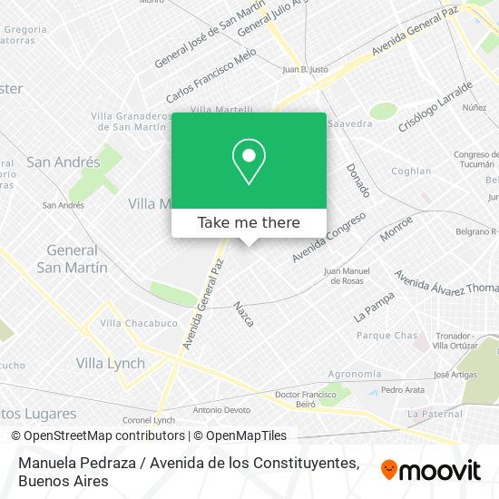 Manuela Pedraza / Avenida de los Constituyentes map