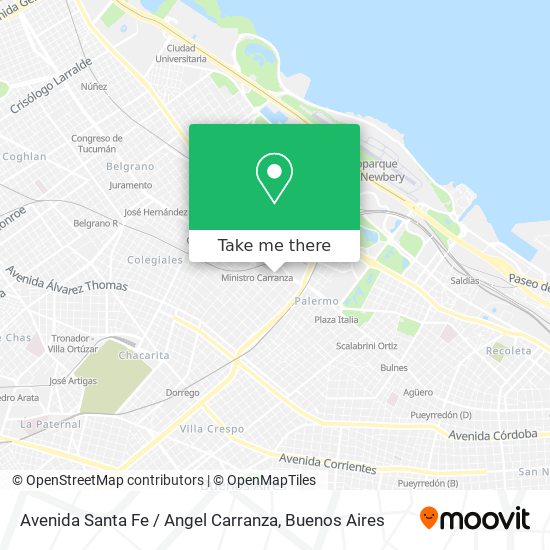 Avenida Santa Fe / Angel Carranza map