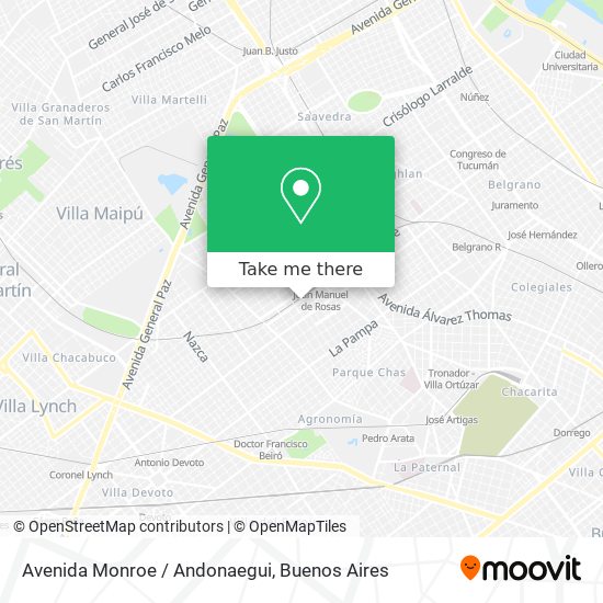 Avenida Monroe / Andonaegui map