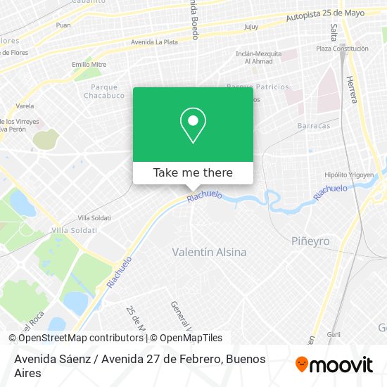 Mapa de Avenida Sáenz / Avenida 27 de Febrero