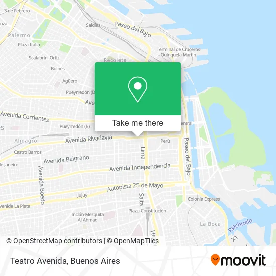 Teatro Avenida map