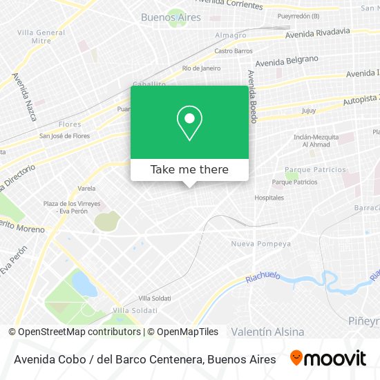 Avenida Cobo / del Barco Centenera map