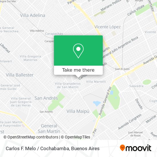 Mapa de Carlos F. Melo / Cochabamba