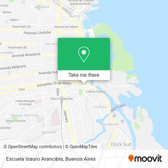 Mapa de Escuela Isauro Arancibia