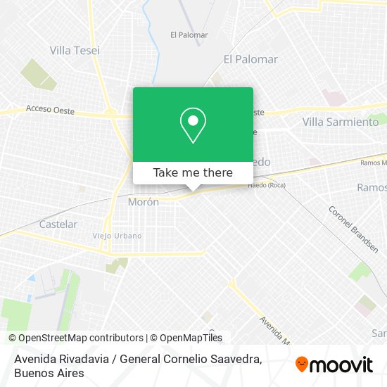 Mapa de Avenida Rivadavia / General Cornelio Saavedra