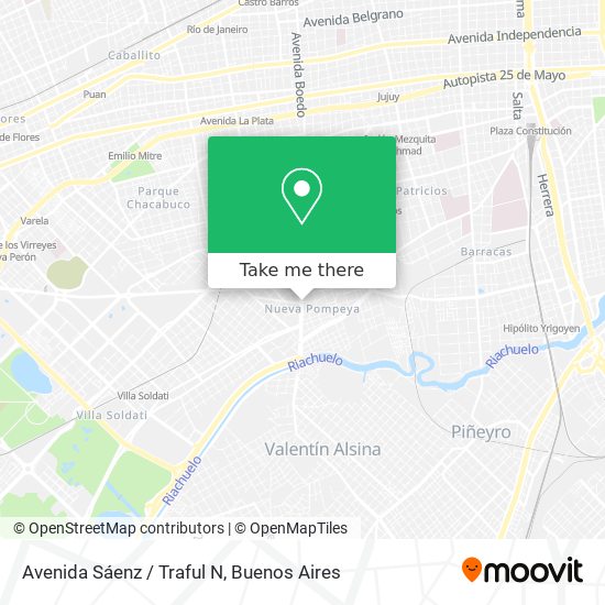 Avenida Sáenz / Traful N map