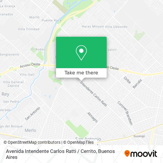 Avenida Intendente Carlos Ratti / Cerrito map