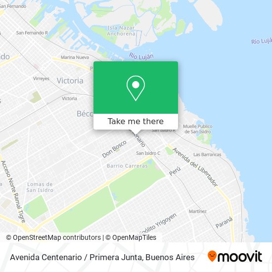 Mapa de Avenida Centenario / Primera Junta