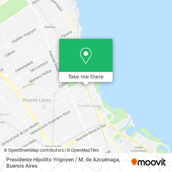 Presidente Hipólito Yrigoyen / M. de Azcuénaga map