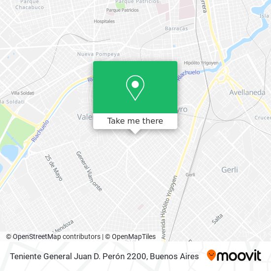 Teniente General Juan D. Perón 2200 map