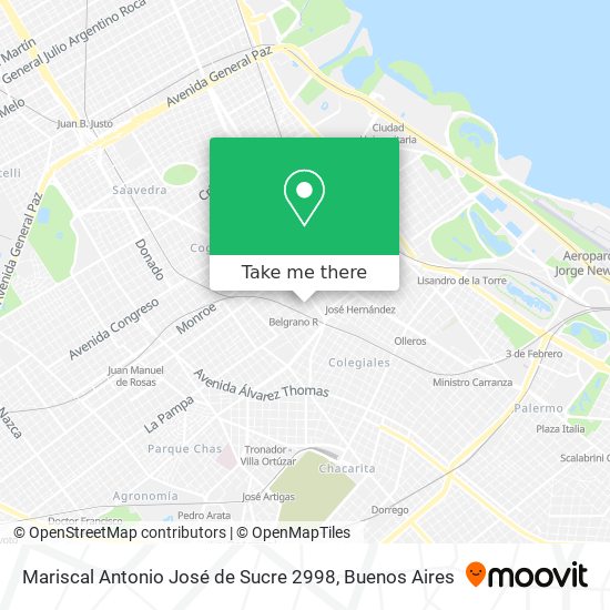 Mariscal Antonio José de Sucre 2998 map