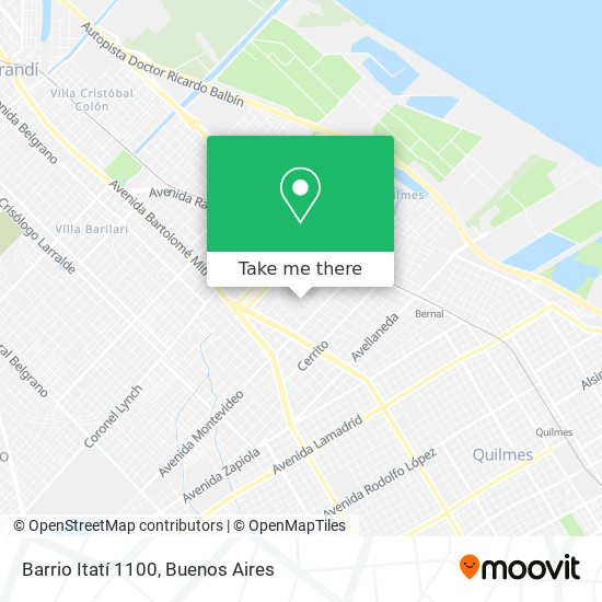 Barrio Itatí 1100 map