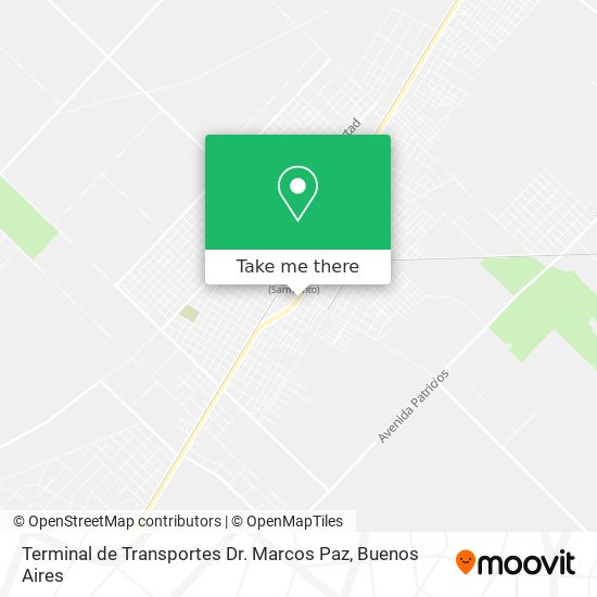 Mapa de Terminal de Transportes Dr. Marcos Paz