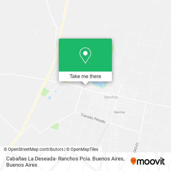 Mapa de Cabañas La Deseada- Ranchos Pcia. Buenos Aires