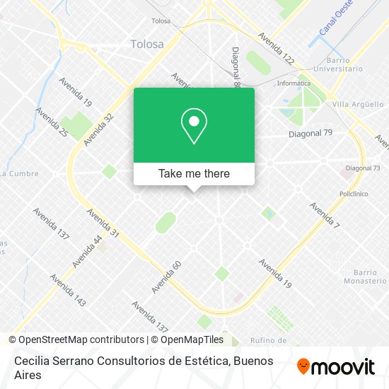 Cecilia Serrano Consultorios de Estética map