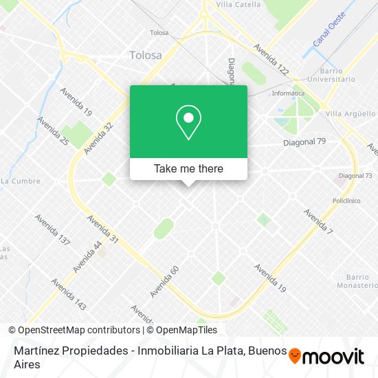 Martínez Propiedades - Inmobiliaria La Plata map