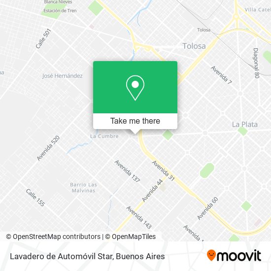 Lavadero de Automóvil Star map