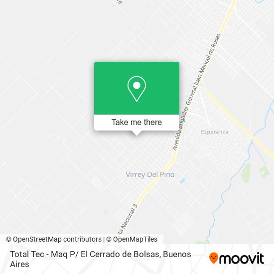 Mapa de Total Tec - Maq P/ El Cerrado de Bolsas