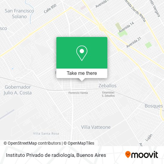 Instituto Privado de radiología map