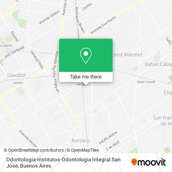 Odontologia-Institutos-Odontologia Integral San José map