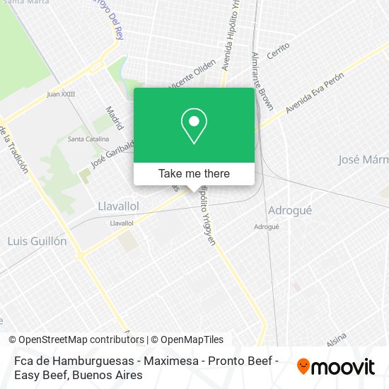 Mapa de Fca de Hamburguesas - Maximesa - Pronto Beef - Easy Beef