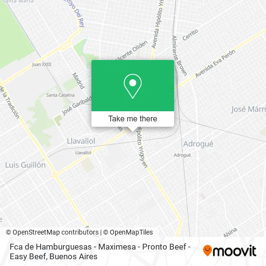 Mapa de Fca de Hamburguesas - Maximesa - Pronto Beef - Easy Beef