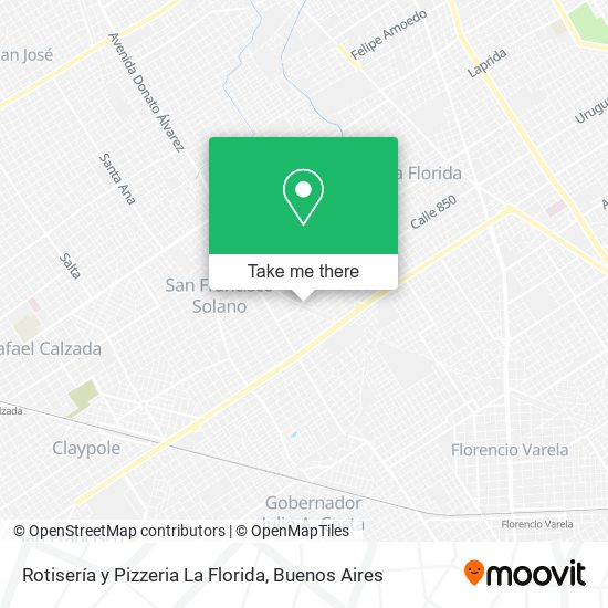Rotisería y Pizzeria La Florida map