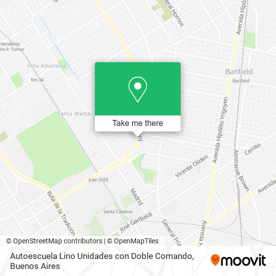 Mapa de Autoescuela Lino Unidades con Doble Comando