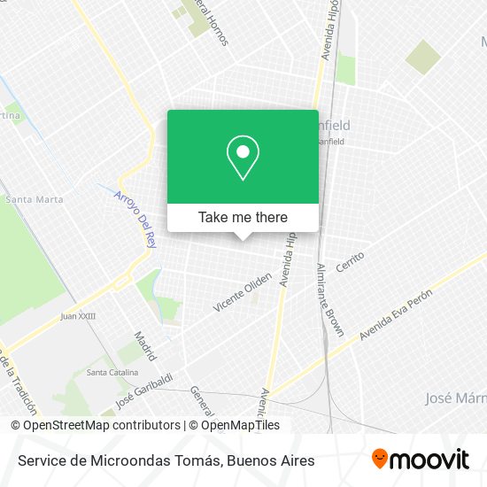 Service de Microondas Tomás map