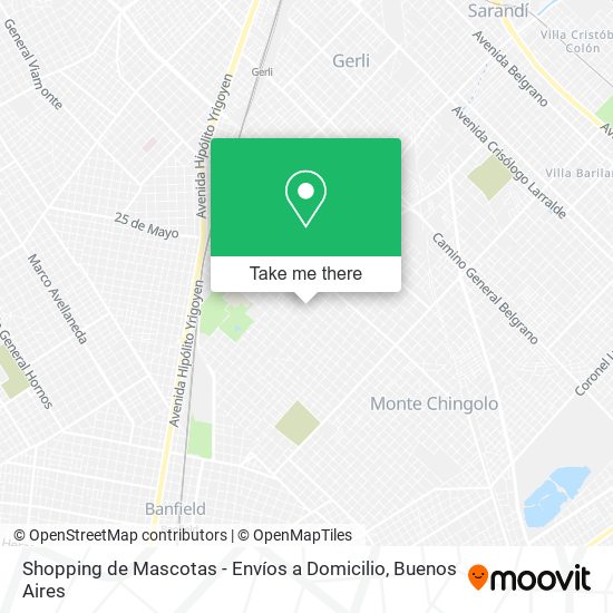 Shopping de Mascotas - Envíos a Domicilio map