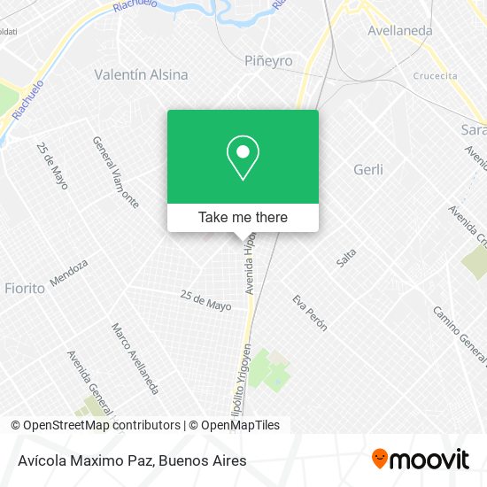 Avícola Maximo Paz map