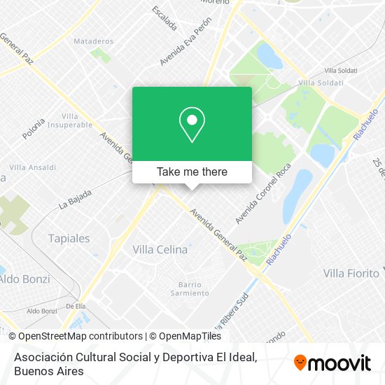 Mapa de Asociación Cultural Social y Deportiva El Ideal