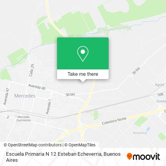 Mapa de Escuela Primaria N 12 Esteban Echeverria
