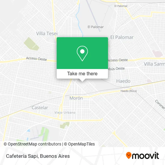 Cafetería Sapi map