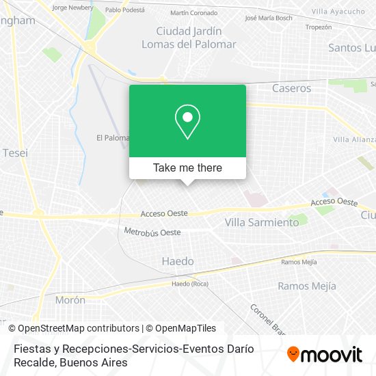 Mapa de Fiestas y Recepciones-Servicios-Eventos Darío Recalde